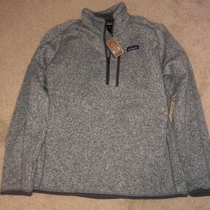 Patagonia grey better sweater quarter zip